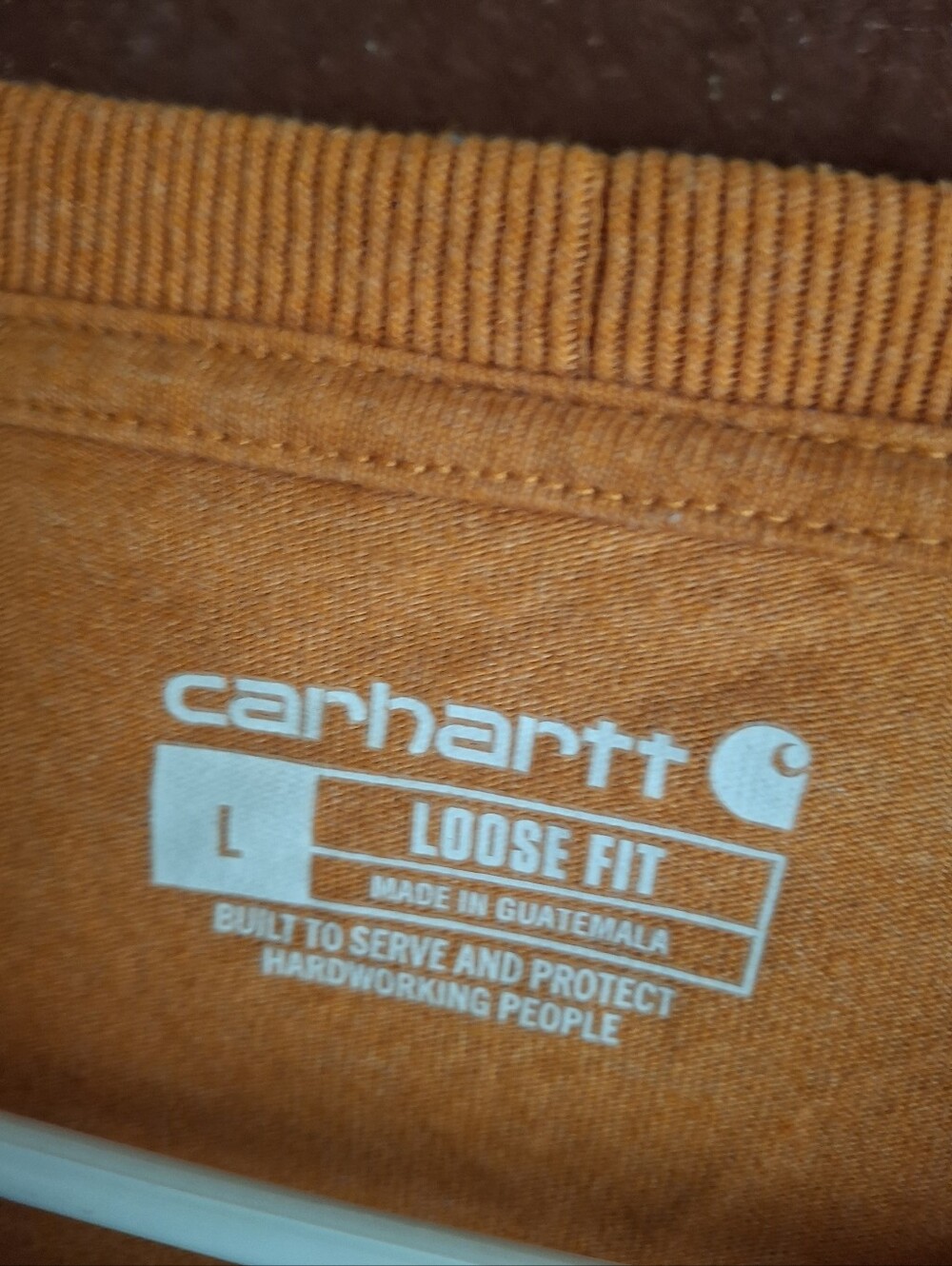 Carhartt Men's Long Sleeve Tee in Orange - Picture 2 of 3
